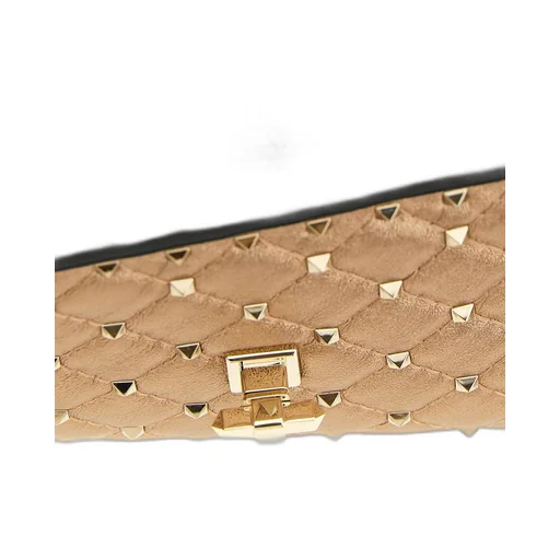 Rockstud Spike Quilted Clutch Bag