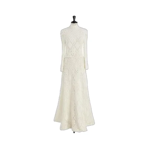 Crochet Cotton Patchwork Long Dress