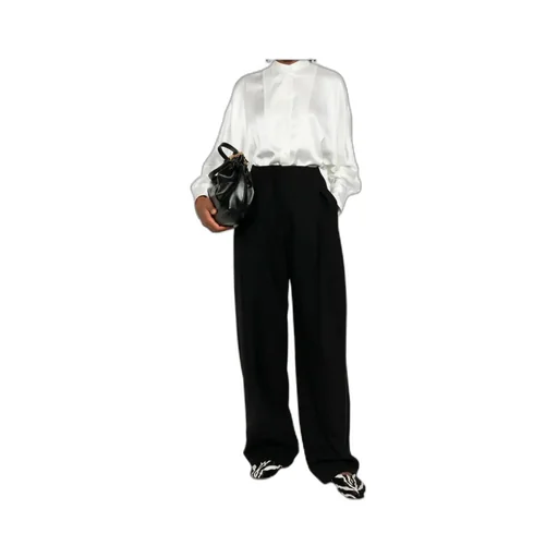 Band-Collar Blouse