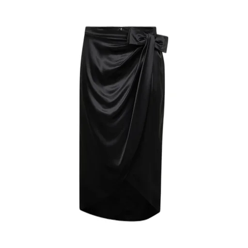 Bow Draped Midi Skirt