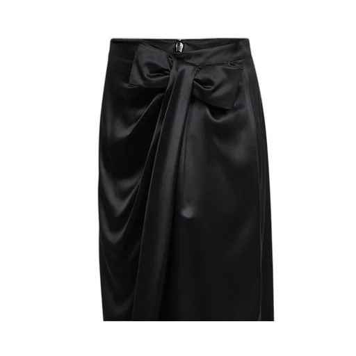 Bow Draped Midi Skirt