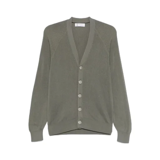 Ribbed Button Cardigan