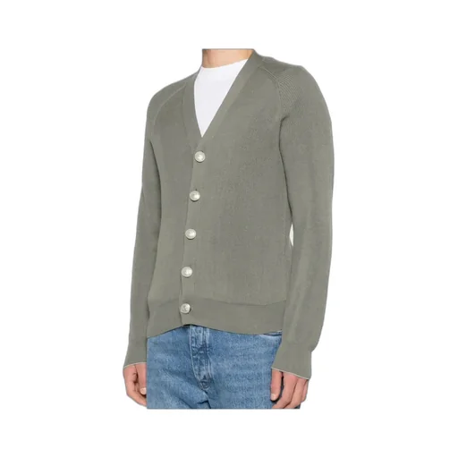 Ribbed Button Cardigan