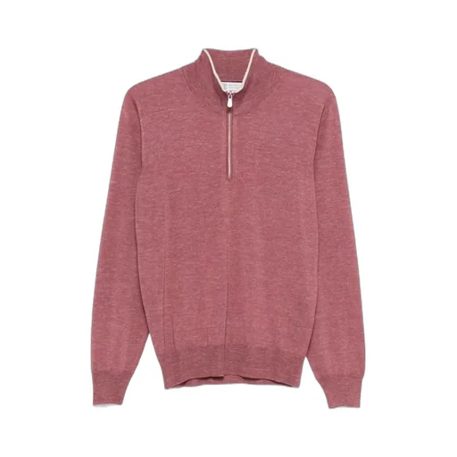 Zip Mock-Neck Sweater