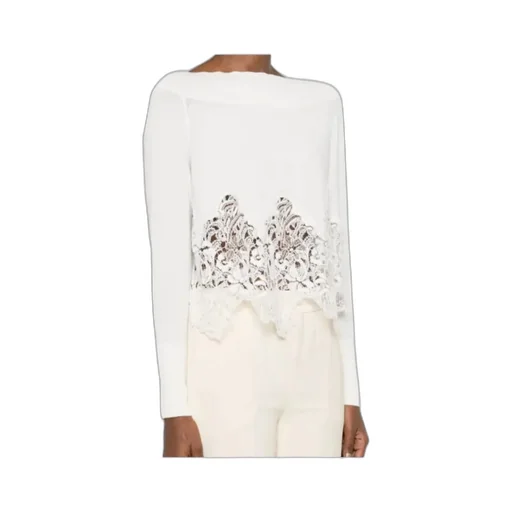 Lace-Detail Sweater