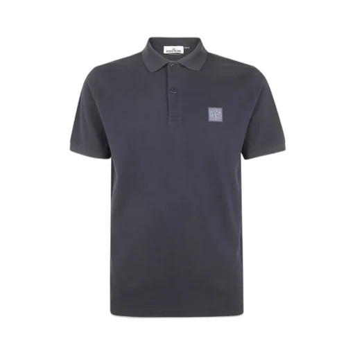 Stone Island Logo Patch Short-Sleeved Polo Shirt
