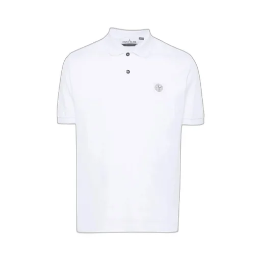 Stone Island Logo Patch Short-Sleeved Polo Shirt