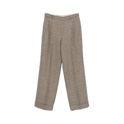 Houndstooth Pleat Trousers