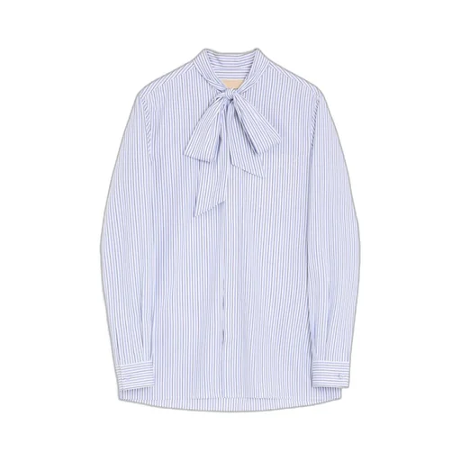 Striped-Pattern Cotton Shirt