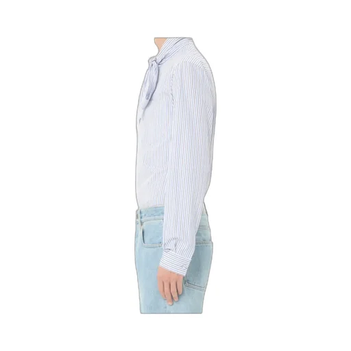 Striped-Pattern Cotton Shirt