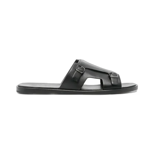 Black Buckle Sandals