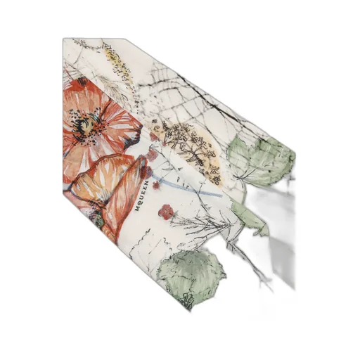 Alexander Mcqueen Spider Floral Scarf