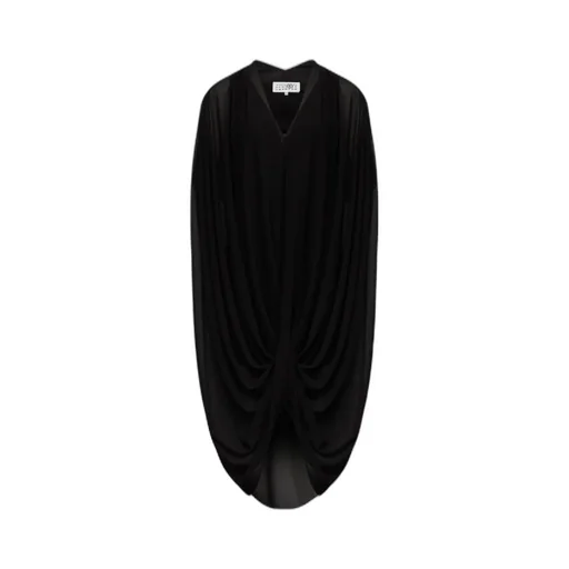 Mm6 Maison Margiela Draped Short-Sleeve Dress