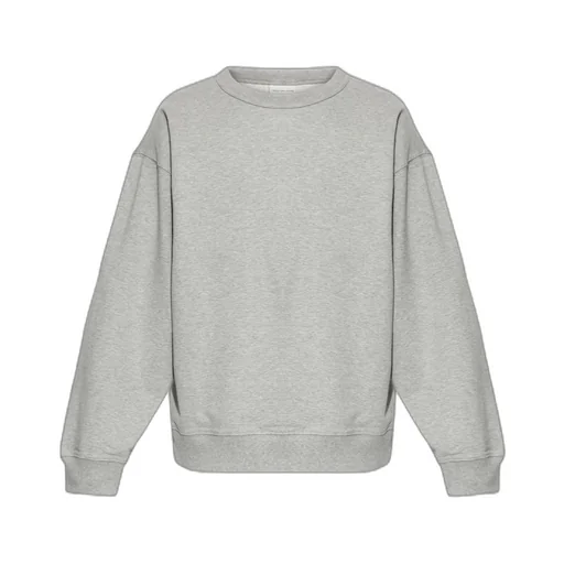 Grau Locker Geschnittener Pullover