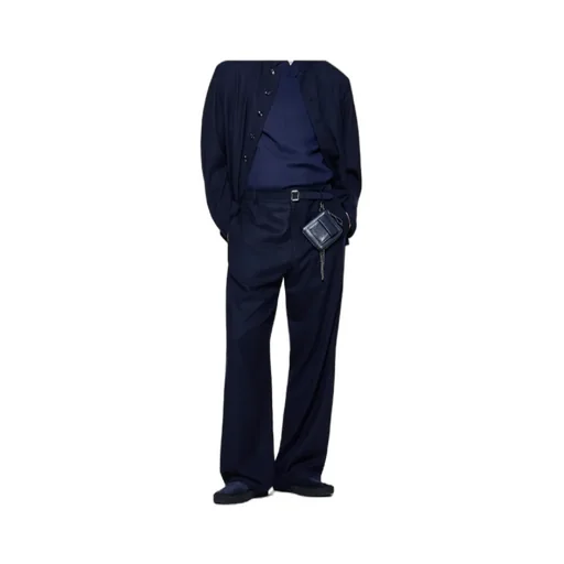 Asv Fluid Wool Flat-Front Trousers