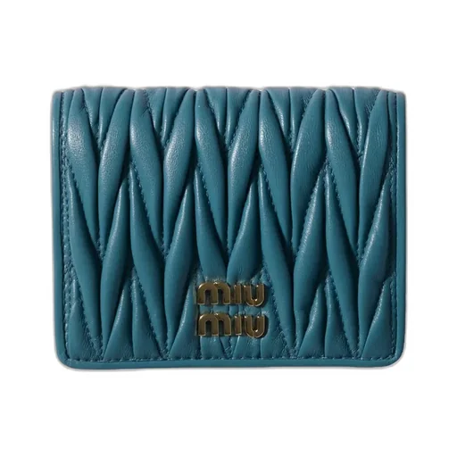 Miu Miu Logo-Lettering Matelassé Bi-Fold Wallet
