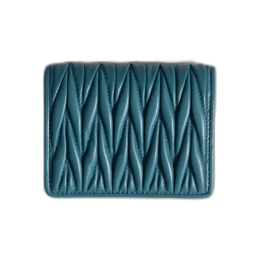 Miu Miu Logo-Lettering Matelassé Bi-Fold Wallet