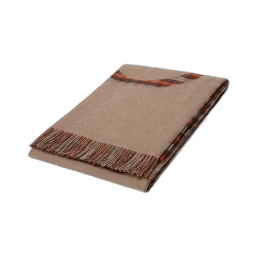 Checked Fringed Blanket