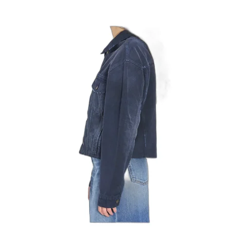 Cropped Old-Effect Denim Jacket