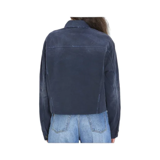 Cropped Old-Effect Denim Jacket