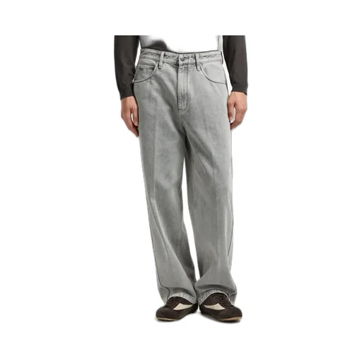 Emporio Armani Logo Patch Straight Hem Jeans