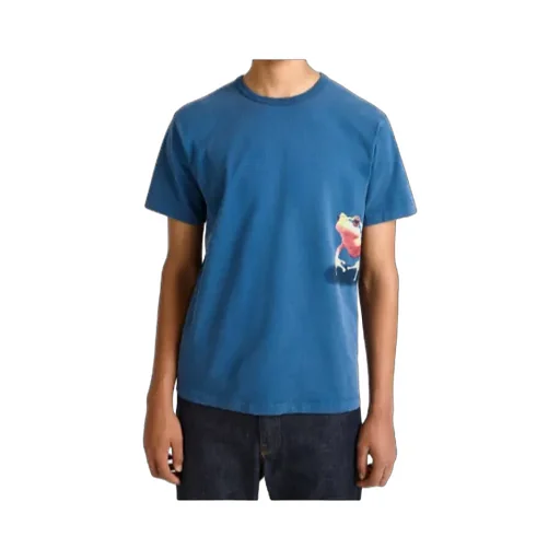 Peeking Frog Tshirt In Mid Blue