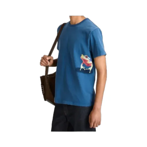 Peeking Frog Tshirt In Mid Blue