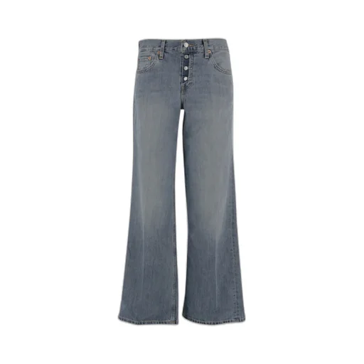Re/Done Button-Fly Wide-Leg Jeans