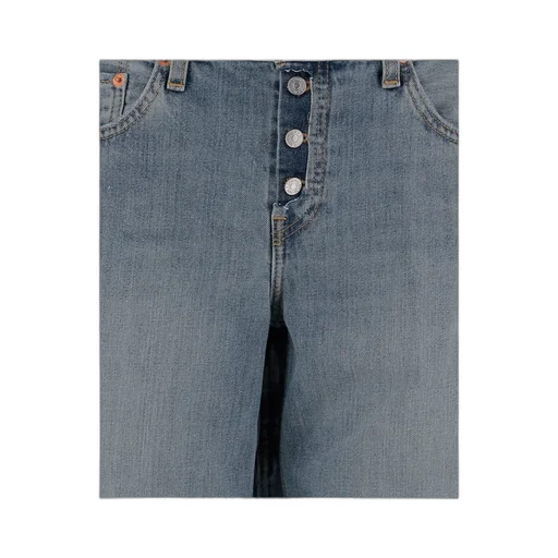 Re/Done Button-Fly Wide-Leg Jeans