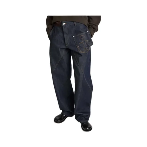 Twisted Workwear Denim Jeans In Indigo