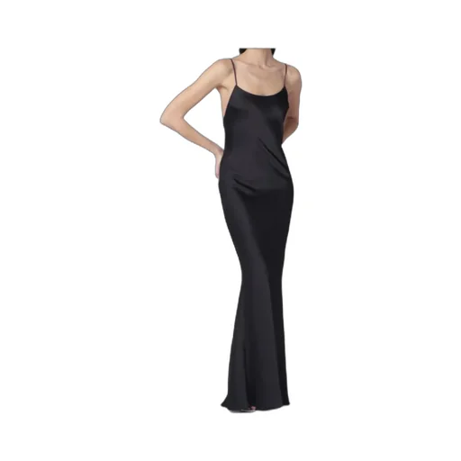 Black Ninfea Dress With Back Draping