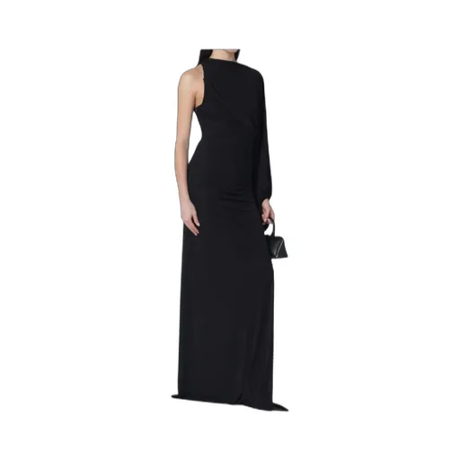 Black Selene One-Shoulder Long Dress