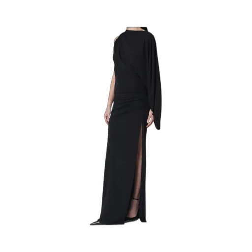 Black Selene One-Shoulder Long Dress