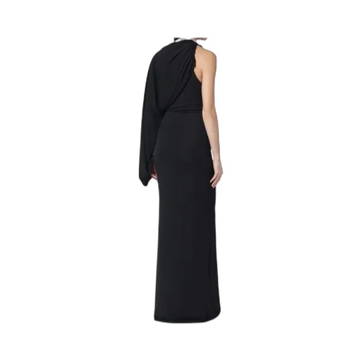 Black Selene One-Shoulder Long Dress