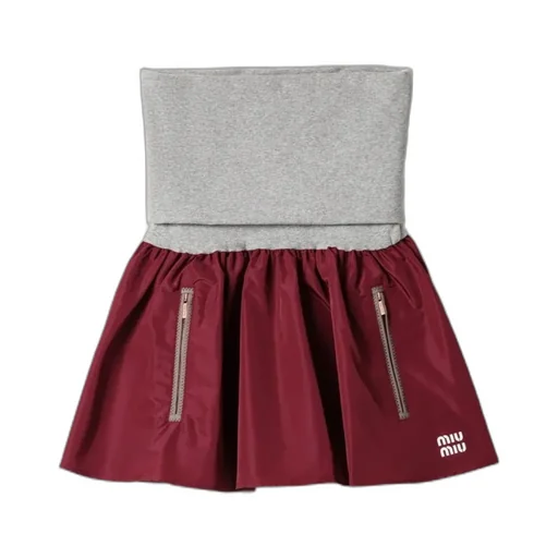 Miu Miu Elasticated Waistband Mini Skirt