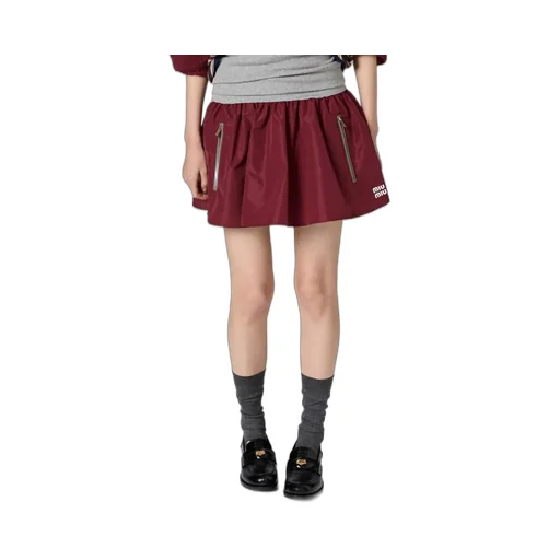 Miu Miu Elasticated Waistband Mini Skirt
