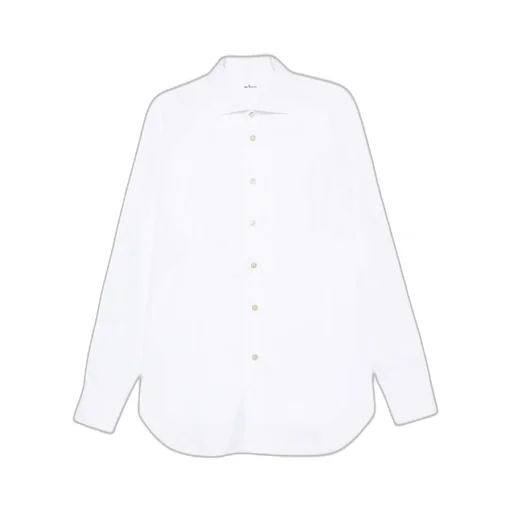 Kiton Long-Sleeved Curved Hem Shirt