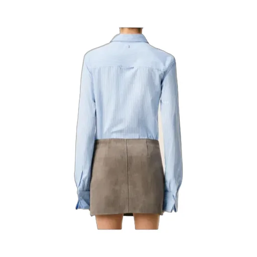Ami Striped Ruffled Shirt