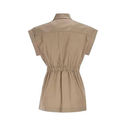 Peserico Drawstring Waist Sateen Shirt