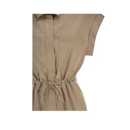 Peserico Drawstring Waist Sateen Shirt