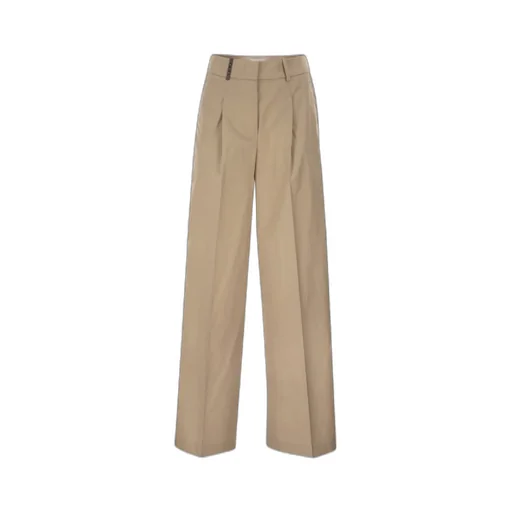 Peserico Pleated Stretch Sateen Trousers