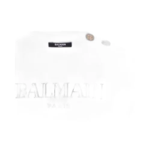 Balmain Kids Logo Embroidered Buttoned T-Shirt