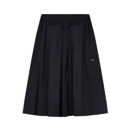 Elastic Waist Midi Skirt