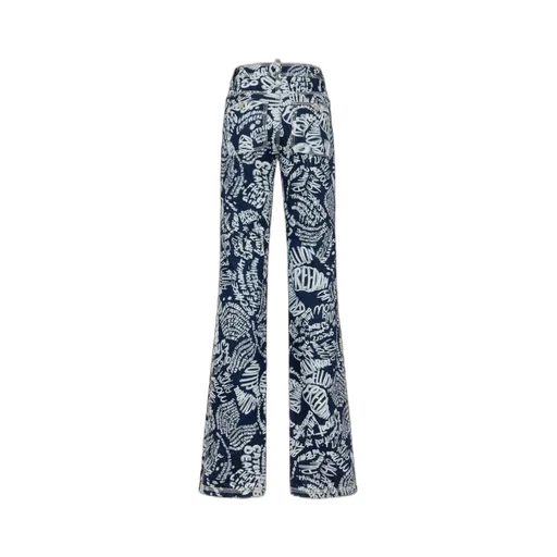 Dsquared2 Dalma Allover Printed Straight-Leg Jeans