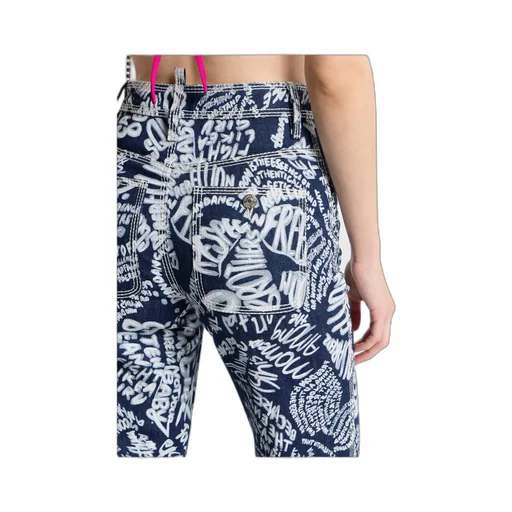 Dsquared2 Dalma Allover Printed Straight-Leg Jeans