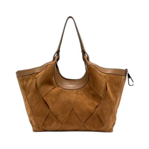Woven-Effect Shoulder Bag