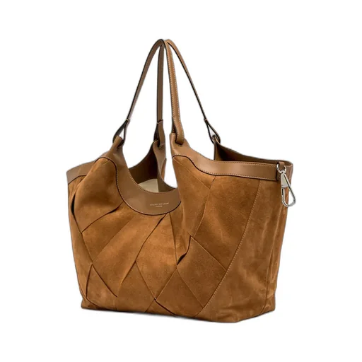 Woven-Effect Shoulder Bag