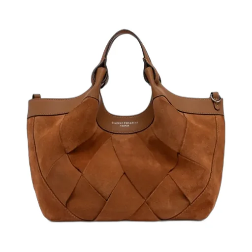 Dua Woven Leather Shoulder Bag
