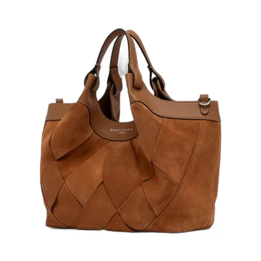 Dua Woven Leather Shoulder Bag