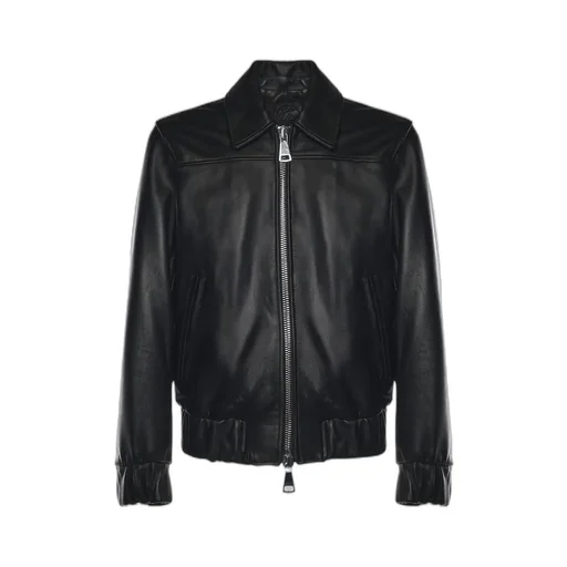 Giuliano Galiano Go Hard Zip-Up Leather Coat